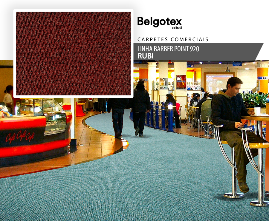 Carpetes Comerciais Belgotex - Linha Barber Point 920