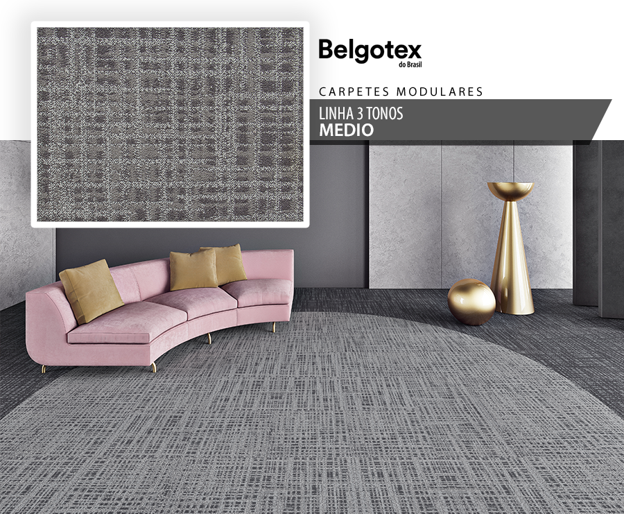 Carpetes Modulares Belgotex - Linha 3 Tonos